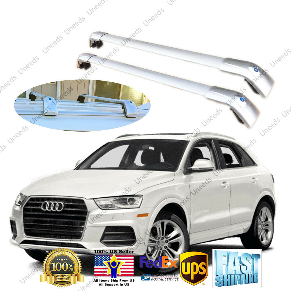 Top Roof Rack Fit FOR 2013-18 AUDI Q3 Sliver Baggage Luggage Cross Bar Crossbar