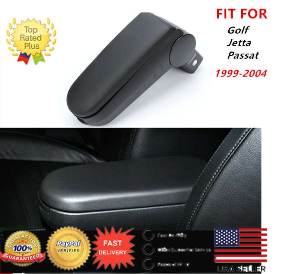 Black New Leather Center Console Armrest for Jetta Bora MK4 VW Golf Passat B5