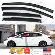 JDM OE Style Window Vent Visors Sun Rain Wind Deflectors for Honda Civic12-15