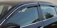 Load image into Gallery viewer, FOR 2013-17 9TH HONDA ACCORD CLIP-ON OE STYLE SMOKE WINDOW VISOR W/ CHROME TRIM
