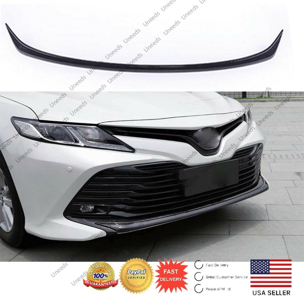 Fits TOYOTA Camry 2018-2020 Carbon Fiber Style Cover Trim Strip Front Bumper Lip