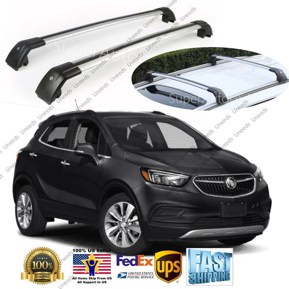 Top Roof Rack Fit 2013-19 Buick Encore Silver Baggage Luggage Cross Bar Crossbar