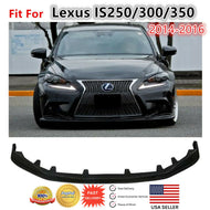 Fit For 2014-2016 IS250 IS300 IS350 F Sport Style Blk Front Bumper Lip Splitter