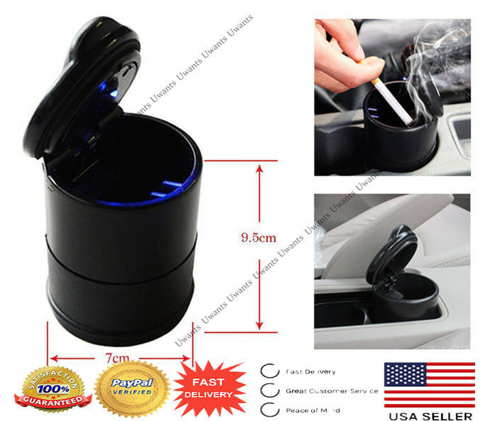 Blue-LED-Ashtray-Auto-Car-Truck-Ash-Cylinder-Holder-Portable-Vehicle-Ashtray