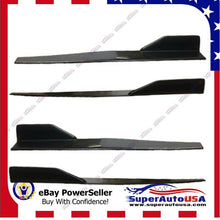 Load image into Gallery viewer, 4PCS Universal Black Side Skirts Body Kit Rocker Panels Splitters Winglet Wings
