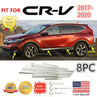 Fit For 2017-2020 Honda CRV 8PC Mirror Chrome side door mouldings trim Cover