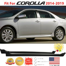 Load image into Gallery viewer, Fit For 2014-2019 Toyota Corolla JDM Style Unpainted Black Side Body Skirts
