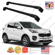 Black Top Roof Rack Fit 2016-18 KIA SPORTAGE Baggage Luggage Cross Bar Crossbar