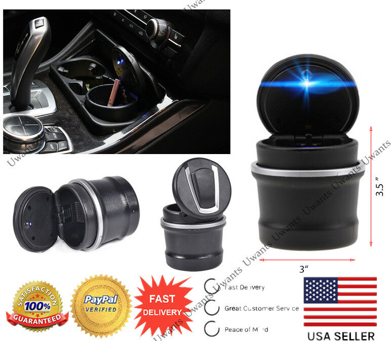 Blue-LED-Ashtray-Auto-Car-Truck-Ash-Cylinder-Holder-Portable-Vehicle- for BMW