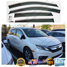 Load image into Gallery viewer, For Honda Odyssey 2018-19 WINDOW VISOR RAIN/SUN VENT SHADE OE STYLE Chrome Trim
