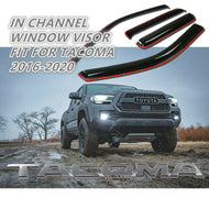 In-Channel Vent Window Visors Rain Guard Deflectors For TOYOTA TACOMA 2016-2020