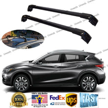 Load image into Gallery viewer, Top Roof Rack Fit INFINITI QX30 2016-19 Black Baggage Luggage Cross Bar Crossbar
