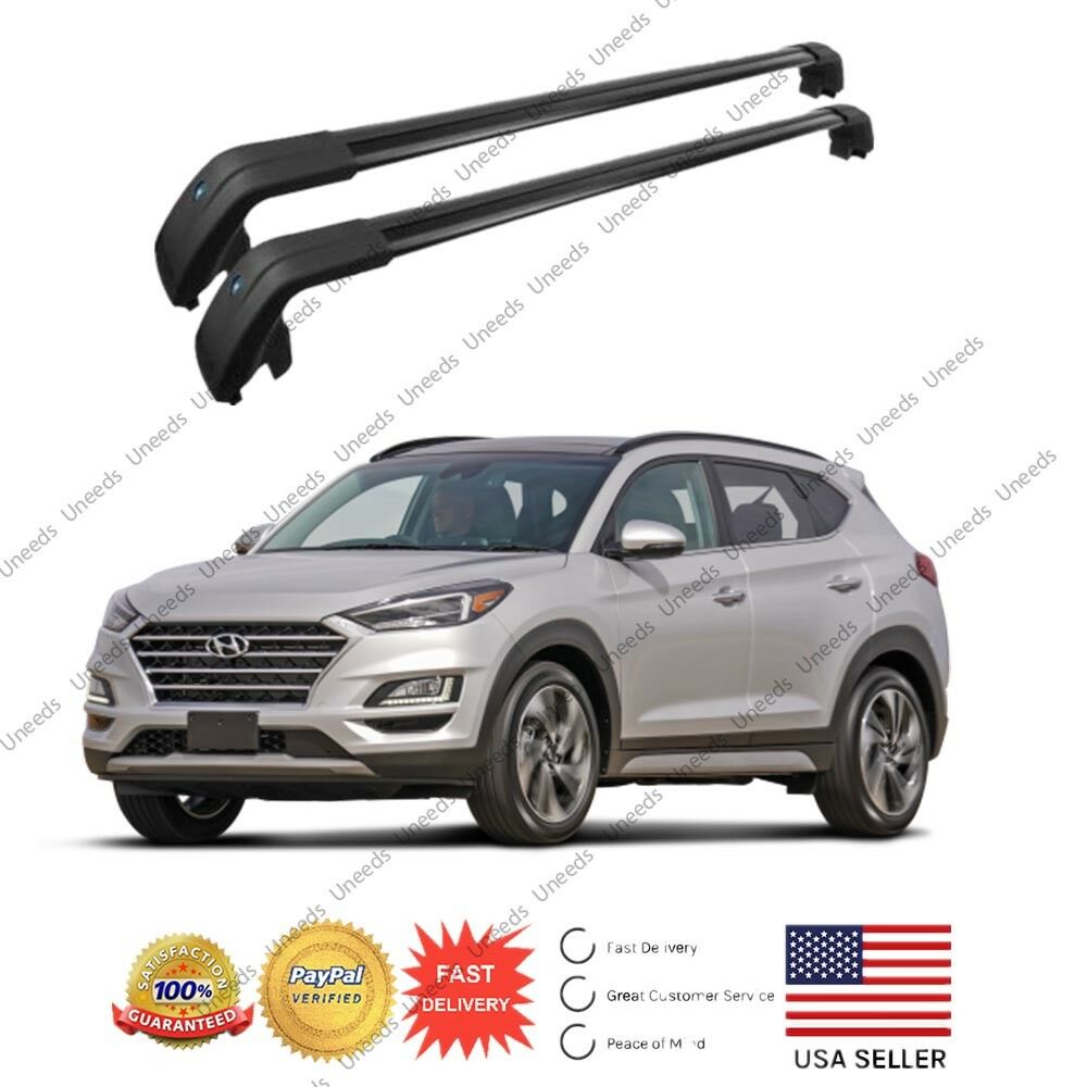 Top Roof Rack Fit 10-20 Hyundai Tucson Black Baggage Luggage Cross Bar crossbar