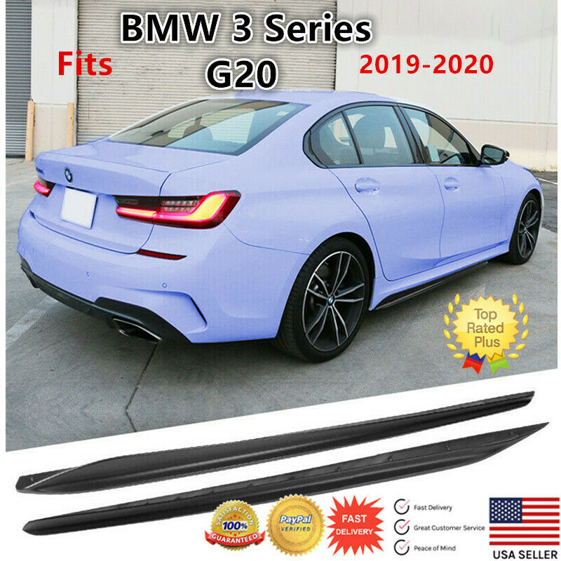 Fit For BMW G20 2019-2020 M Sport Bumper Style Black Side Skirts