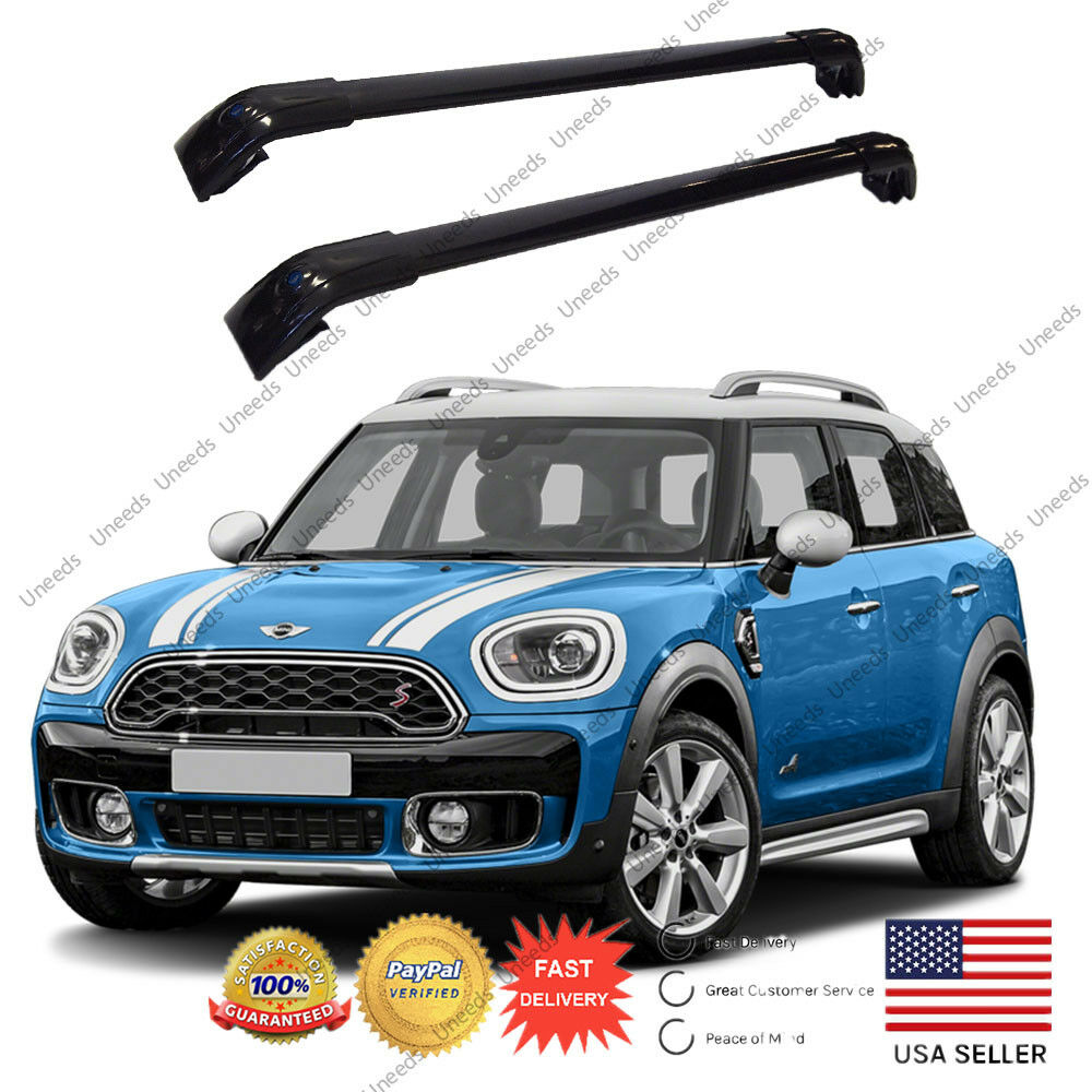 Top Roof Rack Fit FOR 2011-2019 MINI COUNTRYMAN Black Baggage Luggage Cross Bar