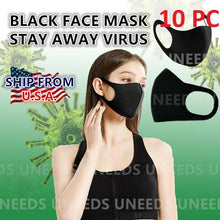 Load image into Gallery viewer, Reusable Black Cloth Mask Washable Face Cover Mouth Protective
