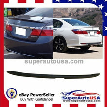 Load image into Gallery viewer, OE STYLE LIP SPOILER fits the 2013 - 2017 HONDA ACCORD 4DR Unpainted/Matte Black
