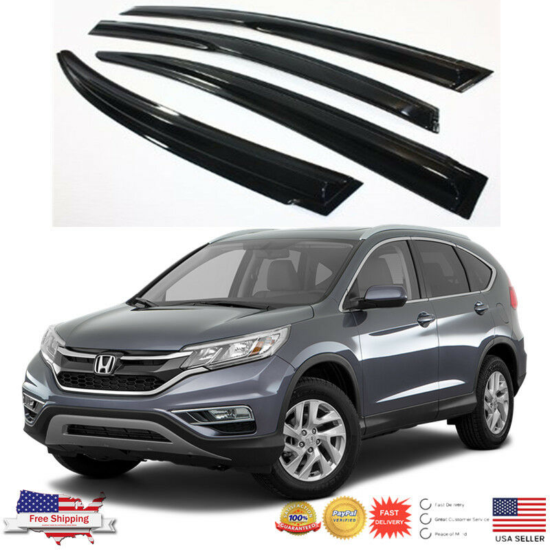 JDM 3D MUGEN STYLE SMOKED WINDOW VISOR RAIN/SUN SHADE FOR 2012-16 HONDA CRV CR-V