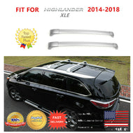 Fit for 14-19 Toyota Highlander XLE Style Roof Rack Cross Bars Silver Pair Set