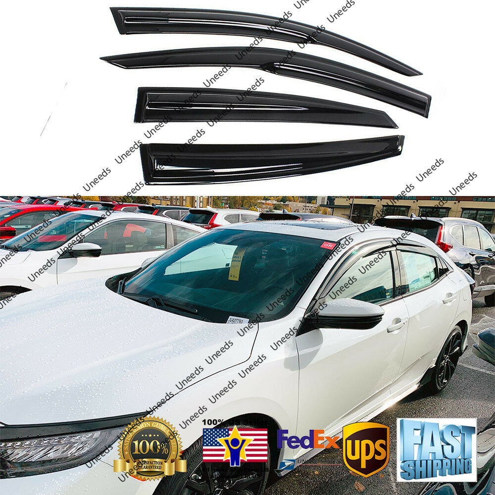 for Honda Civic Hatchback 2017-19 3D JDM STYLE WINDOW VISOR VENT SHADE Deflector