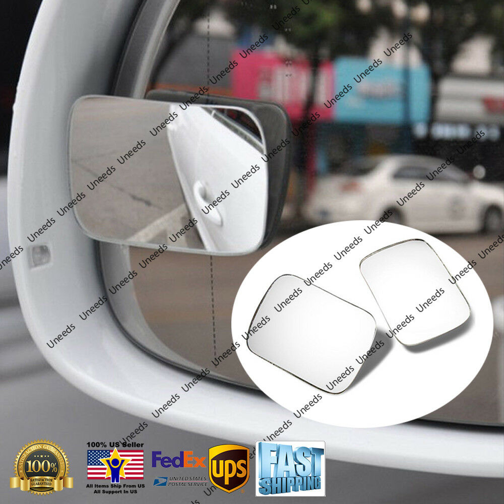 A pair White Blind Spot Mirror Wide Angle Rear View Car Side Mirror for MINI