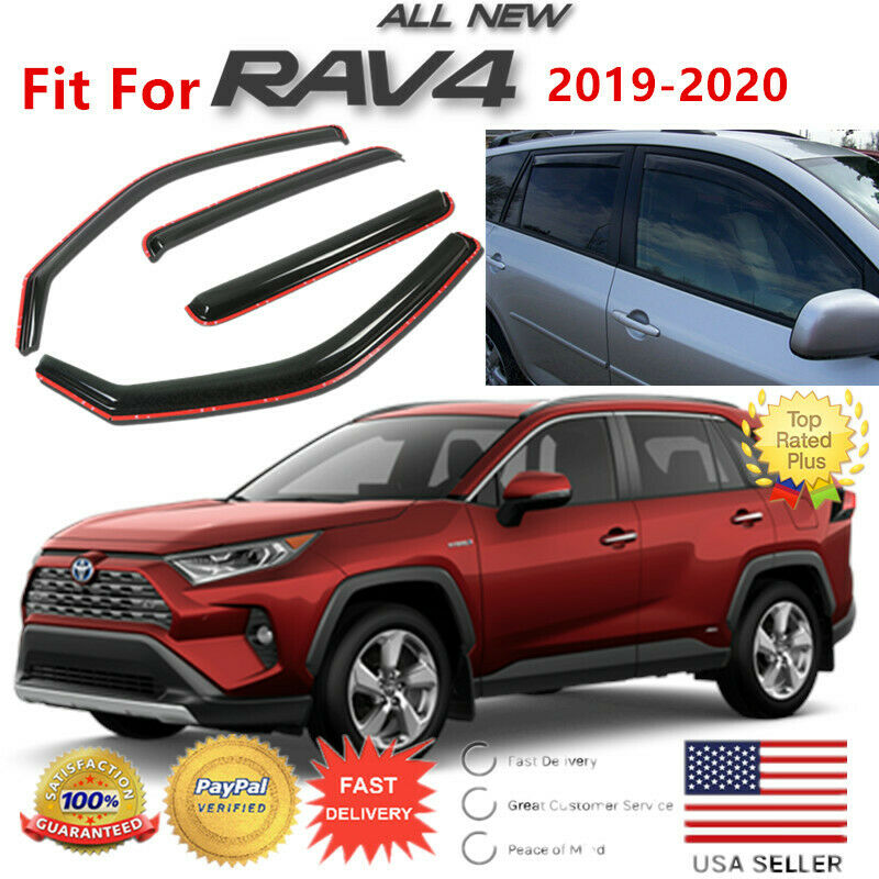 Fit For Toyota RAV4 2019-2020 In-Channel Vent Window Visor Rain Guard Deflectors