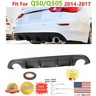 For 2014-2017 Infiniti Q50 sport Style Rear Bumper Lip Spoiler Lower Diffuser