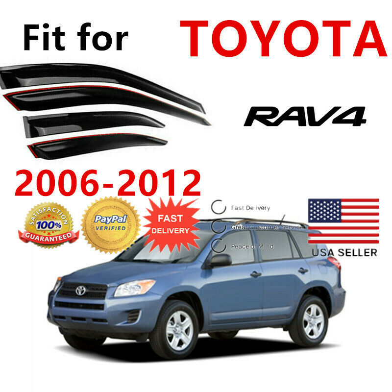 FOR 2006 - 2012 TOYOTA Rav4 OE JDM STYLE WINDOW VISOR VENT RAIN GUARD DEFLECTOR