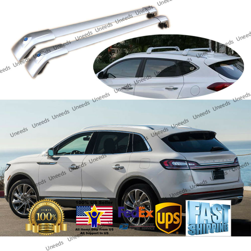 FIT For Lincoln MKX 2016-2019 Sliver Roof Rack Crossbar Luggage Carrier