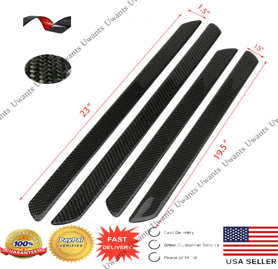 Fit Honda	CR-V Carbon Fiber Look Scuff Plate Door Sill Panel Step Protector Kit